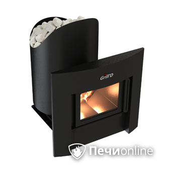 Печь банная GrillD Aurora 160 window black в Астане
